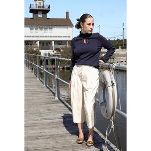 Alice + Olivia Cream / Ivory Gaucho Wide Leg High Waisted Pants Size 6